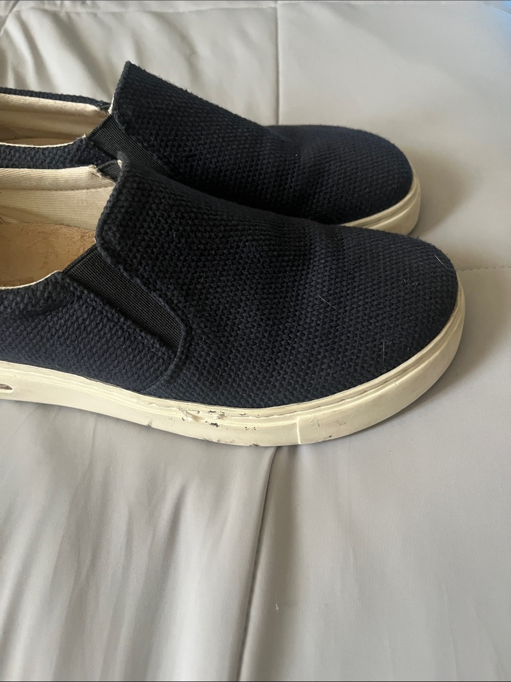 Birkenstock Kids Navy Canvas Slip-On Sneakers - Picture 4 of 7